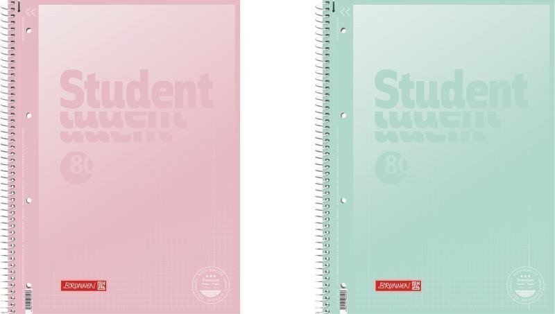 Brunnen student blok pastel A4 - čtvereček 80 listů růžovýzelený