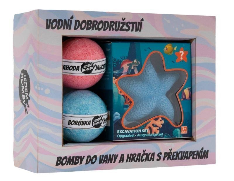 Kosmetická sada pro děti 2x šumivá bomba hračka - sádrová hvězdice