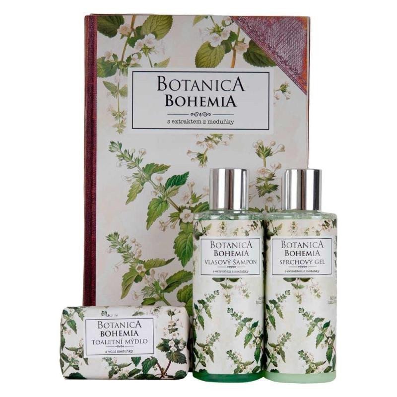 Kosmetická sada Botanica meduňka sprchový gel šampon mýdlo