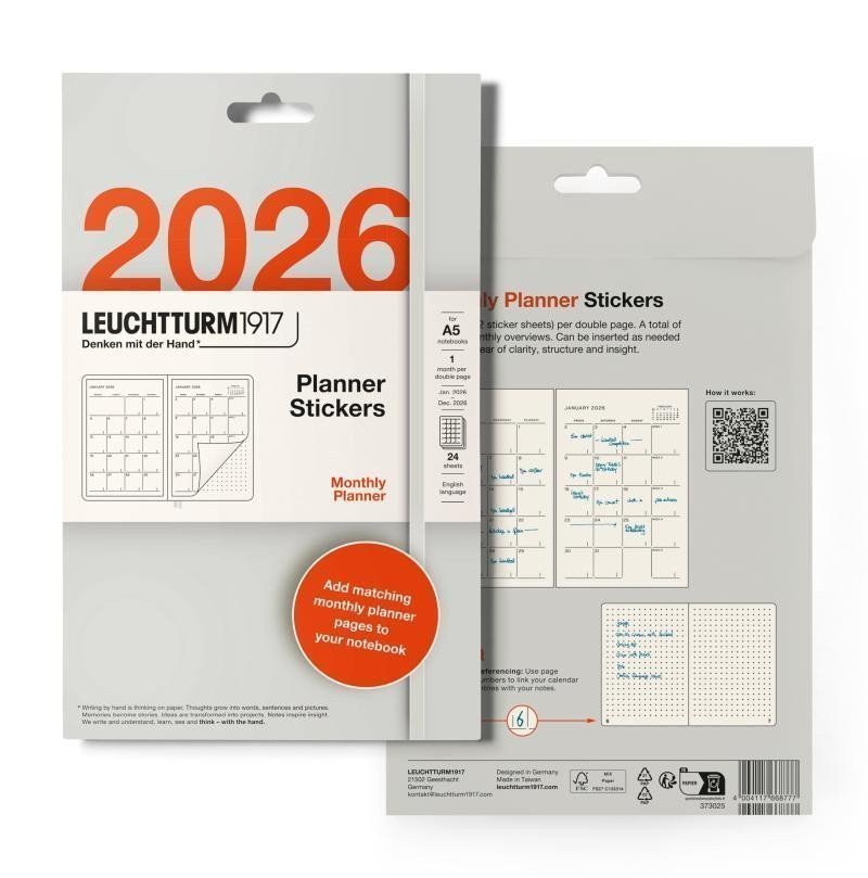 Monthly Planner Stickers 2026