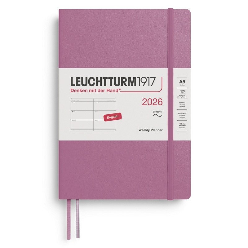 Weekly Planner 2026 Medium A5 Dusty Rose