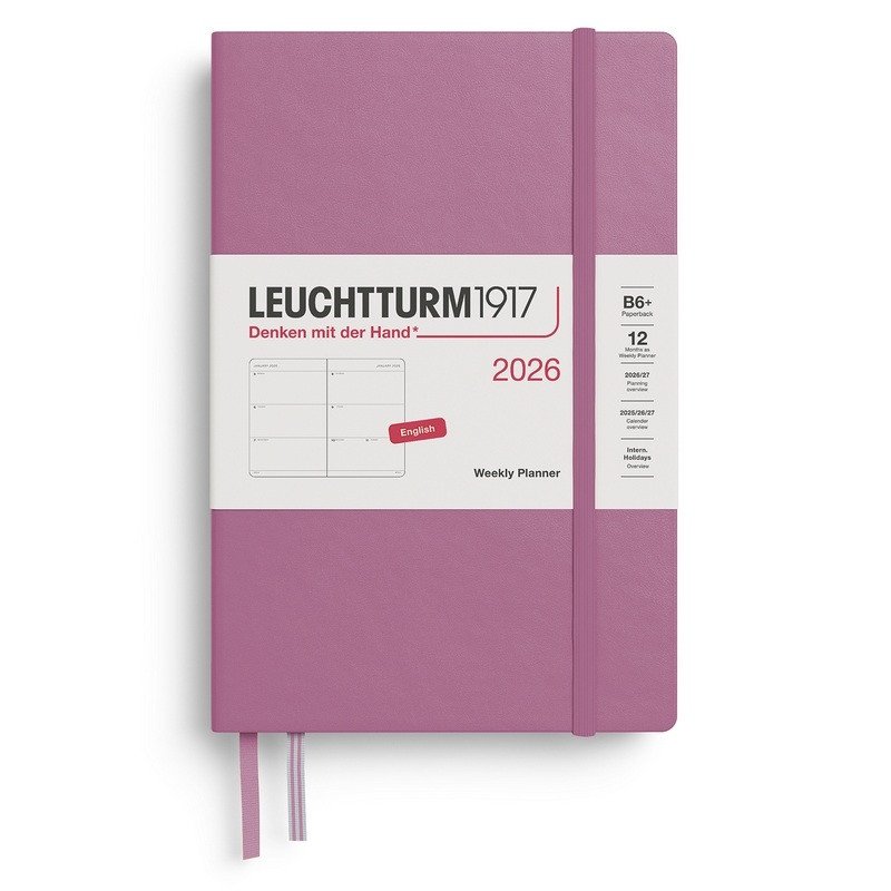 Weekly Planner 2026 Paperback B6 Dusty Rose