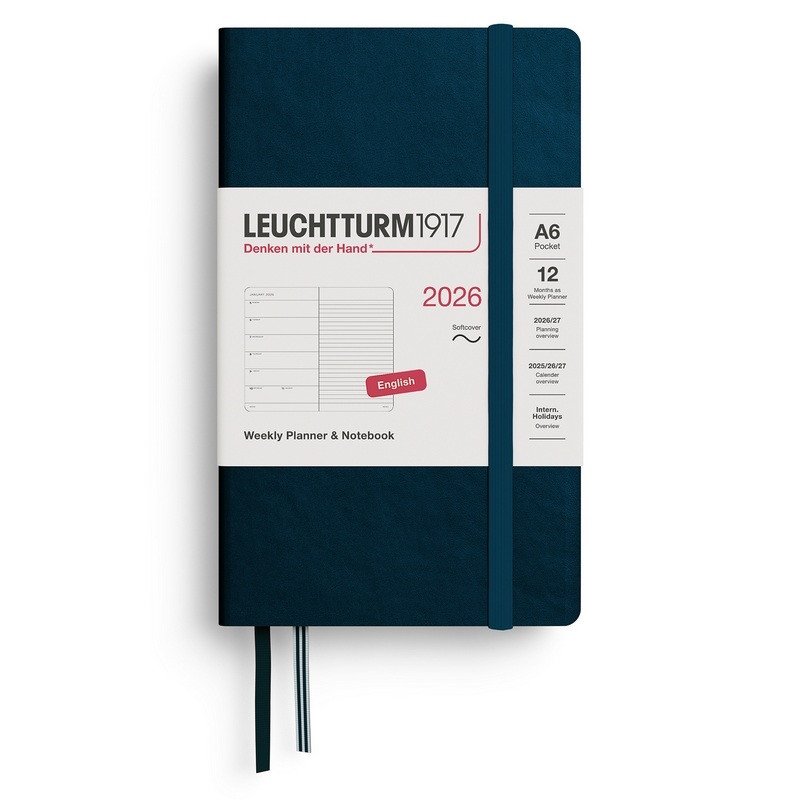 Weekly Planner Notebook 2026 Pocket A6 Deep Sea