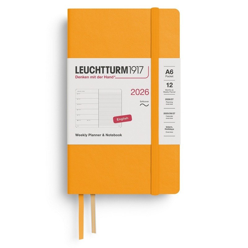 Weekly Planner Notebook 2026 Pocket A6 Rising Sun