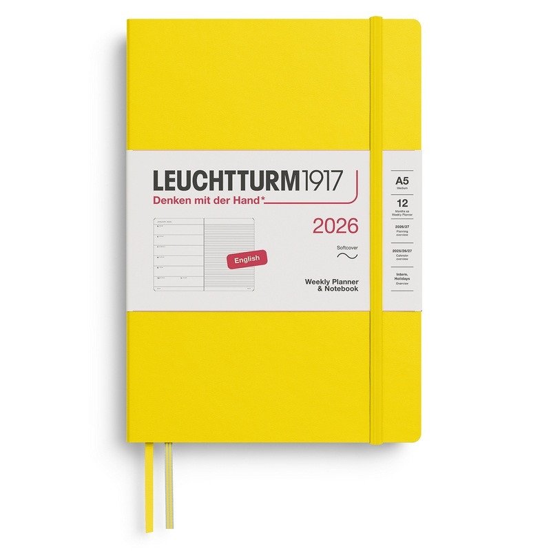 Weekly Planner Notebook 2026 Medium A5 Lemon