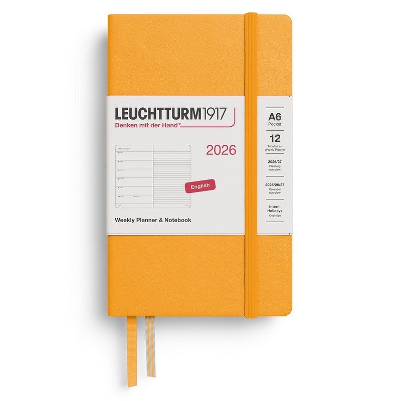 Weekly Planner Notebook 2026 Pocket A6 Rising Sun