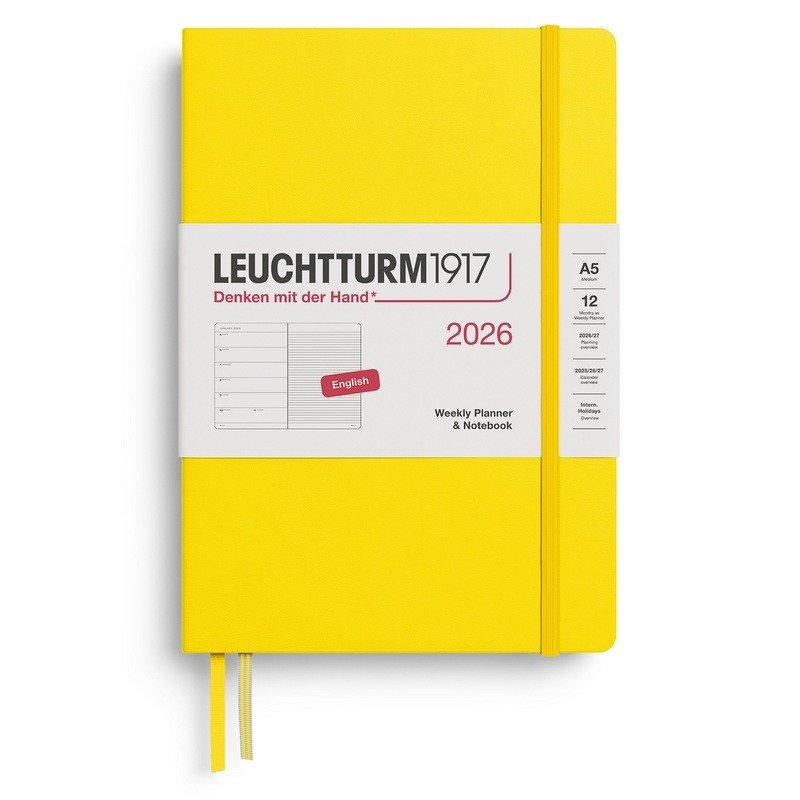 Weekly Planner Notebook 2026 Medium A5 Lemon