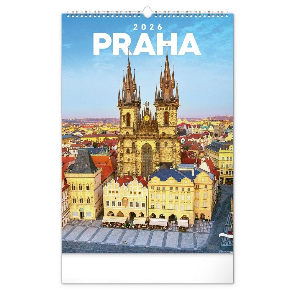 Kalendář 2026 nástěnný Praha 33 x 46 cm