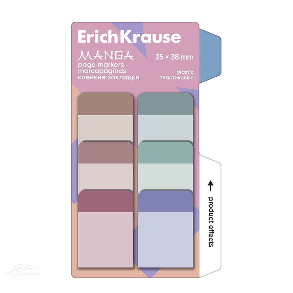 Plastové označovače stránek ErichKrause Manga - 25x38 mm 60 listů