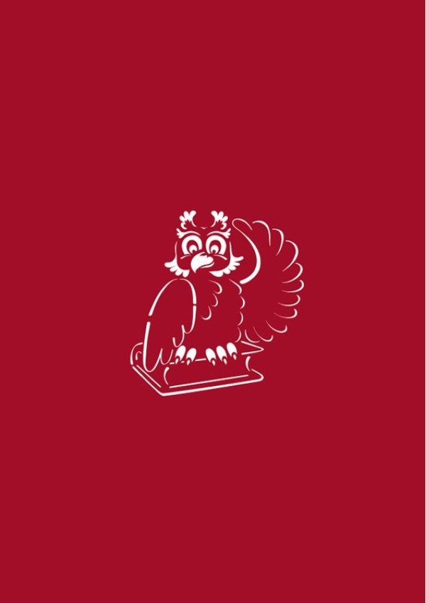 Složka univerzální A4 motiv sova bordó