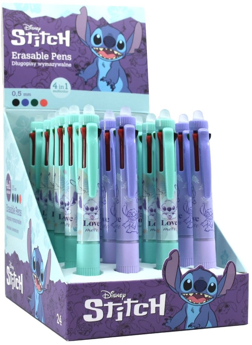 Colorino gumovatelné pero 4v1 Stitch Pastel - mix motivů