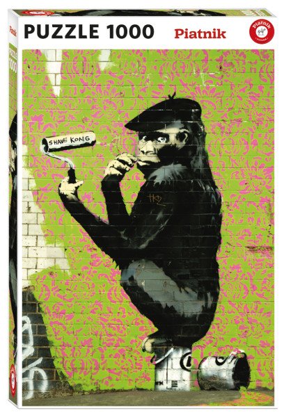 Puzzle Banksy: Roller Chimp 1000 dílků