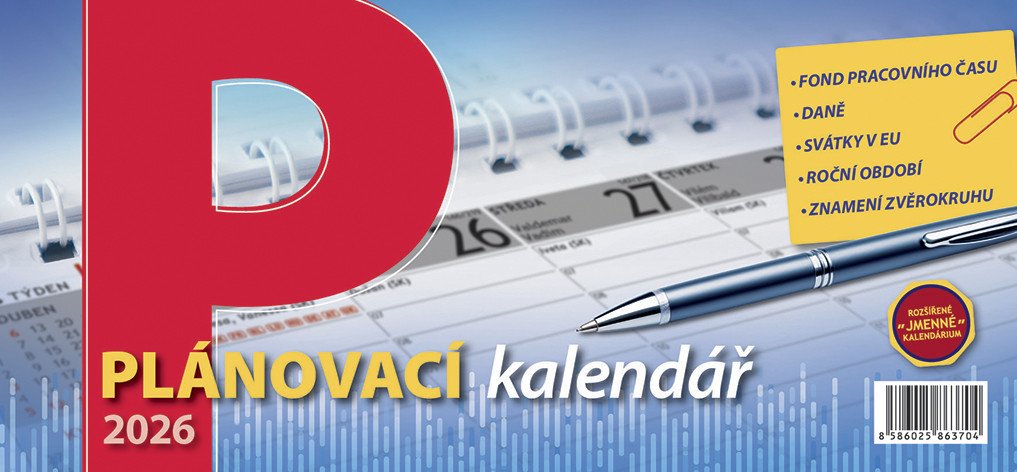 Kalendář 2026 Plánovací stolní 297 x 138 cm