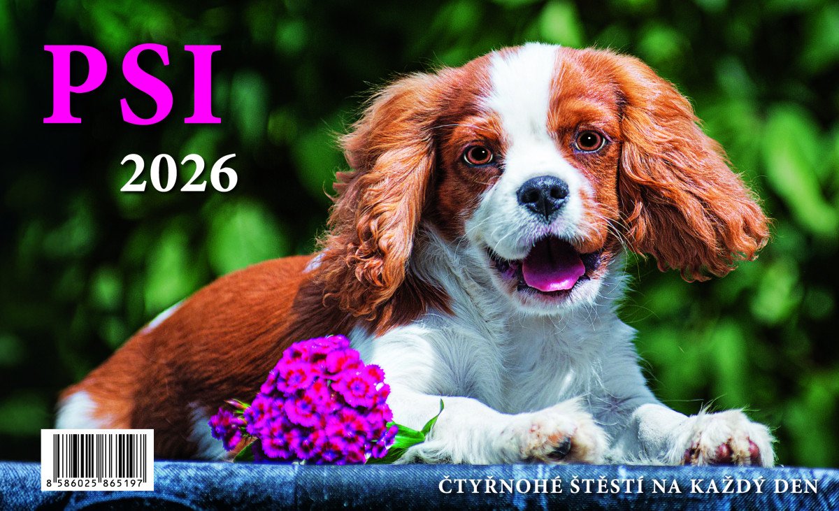 Kalendář 2026 Psi stolní 23 x 14 cm