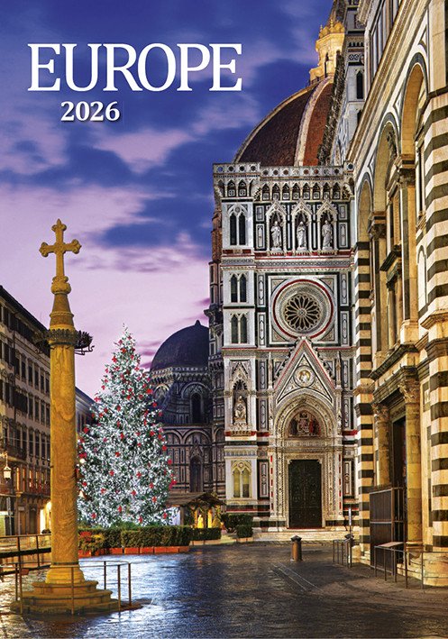 Kalendář 2026 Europe nástěnný 34 x 485 cm