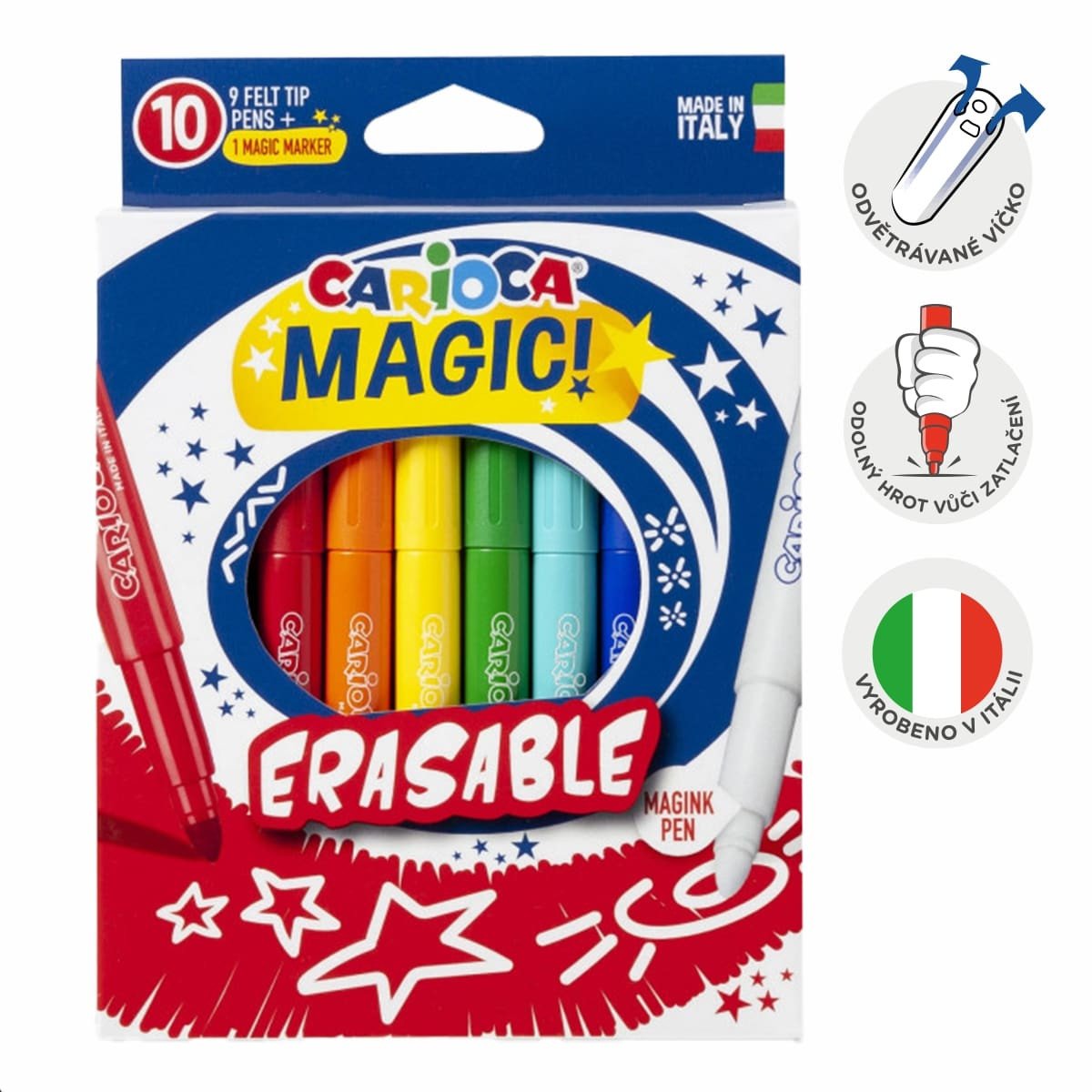 Carioca magické fixy smazatelné - 10 ks