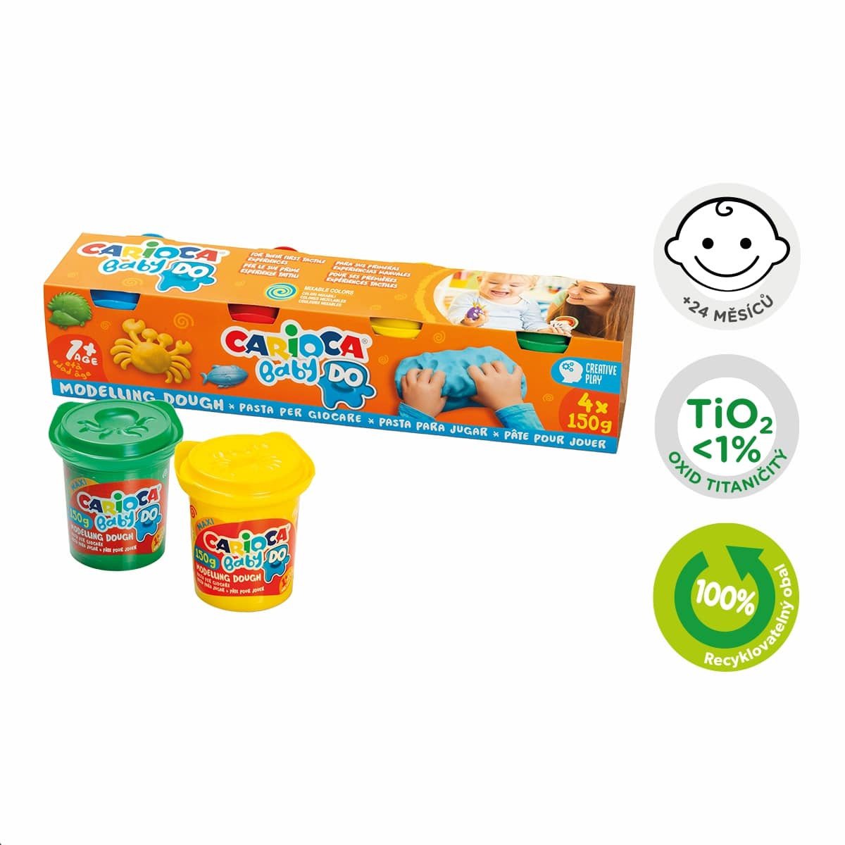 Carioca modelovací hmota Baby Do 4×150 g