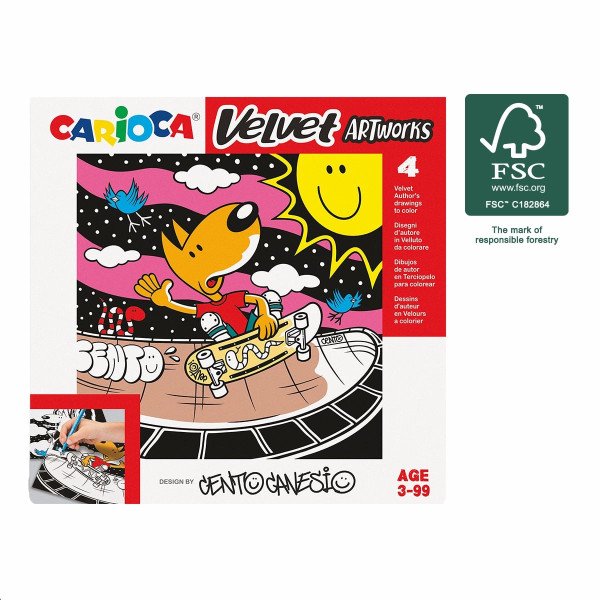 Carioca sametové omalovánky CENTO Sport - 4 ks