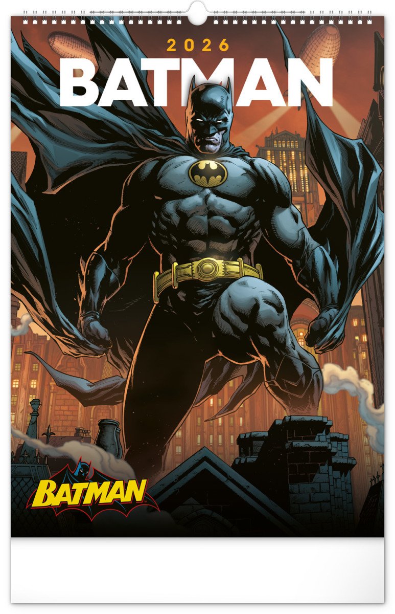Kalendář 2026 nástěnný Batman Dark 33 x 46 cm