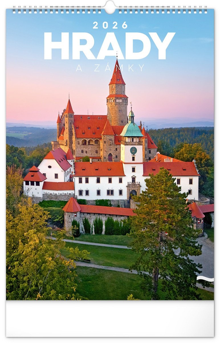Kalendář 2026 nástěnný Hrady a zámky 33 x 46 cm