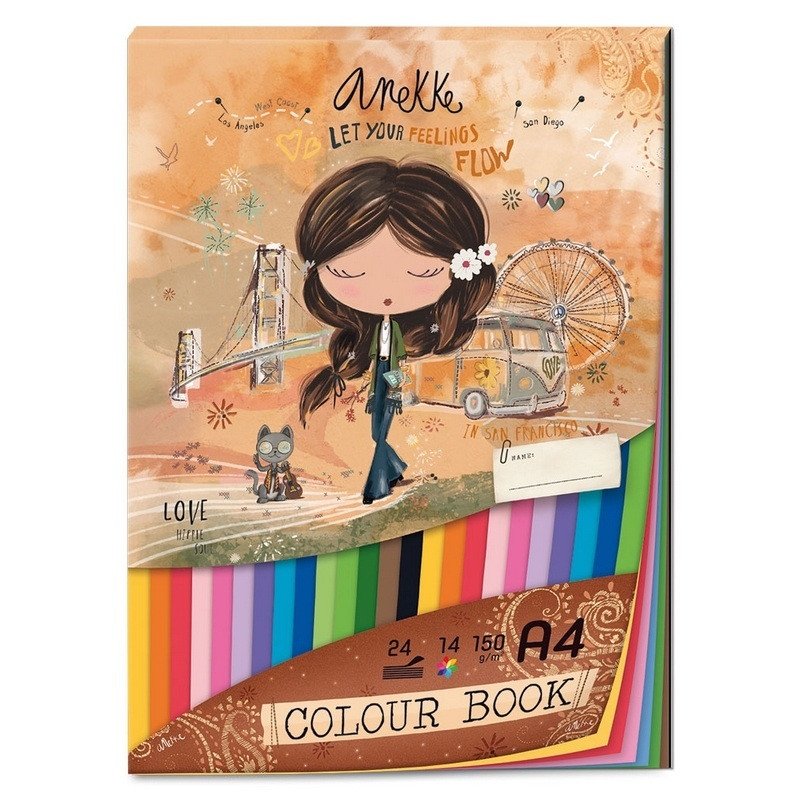 Blok barevných papírů A4 Anekke