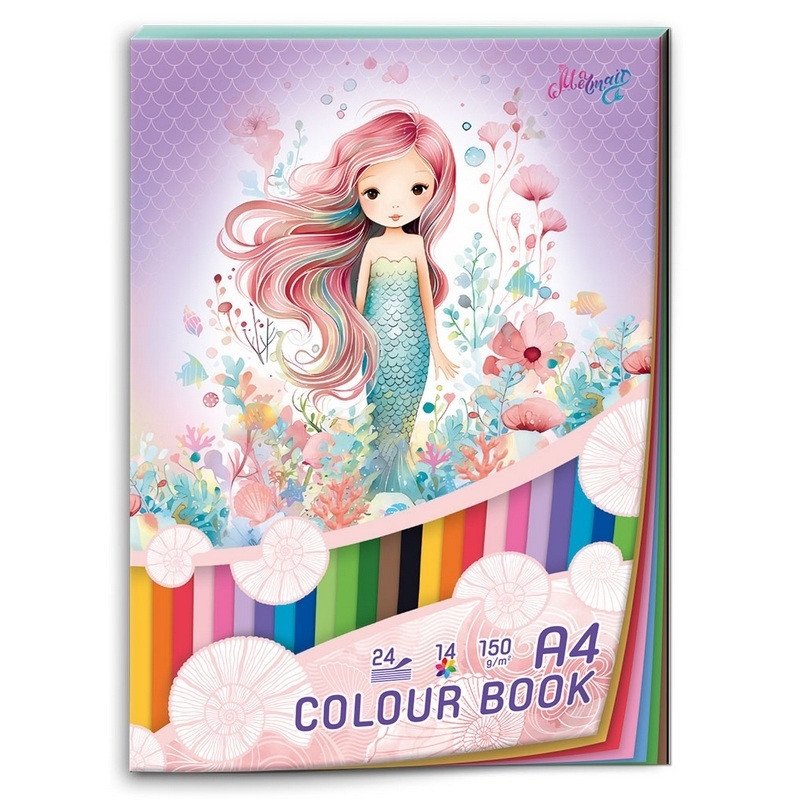 Blok barevných papírů A4 Mermaid
