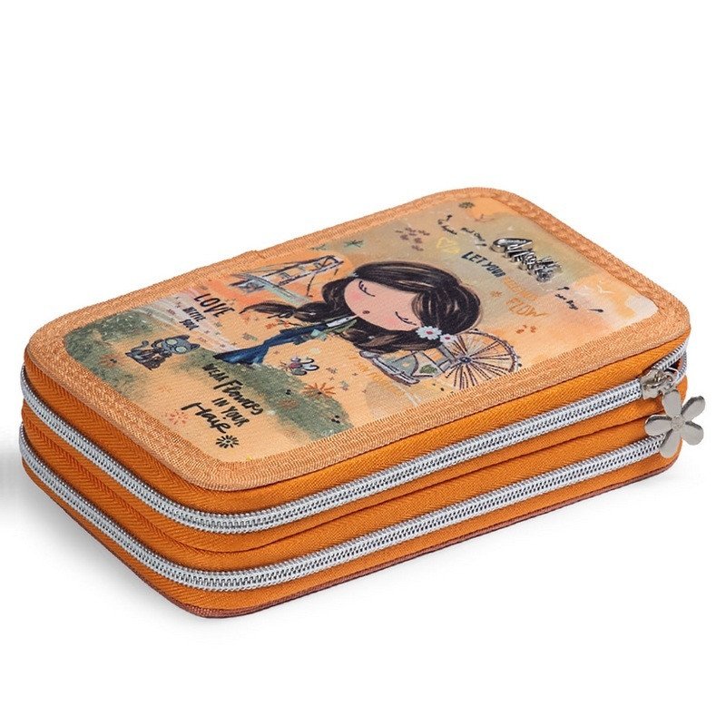 Penál s náplní dvoupatrový Anekke