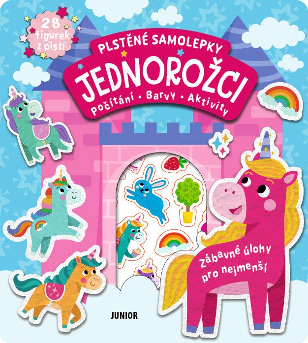 Plstěné samolepky Jednorožci 28 figurek z plsti