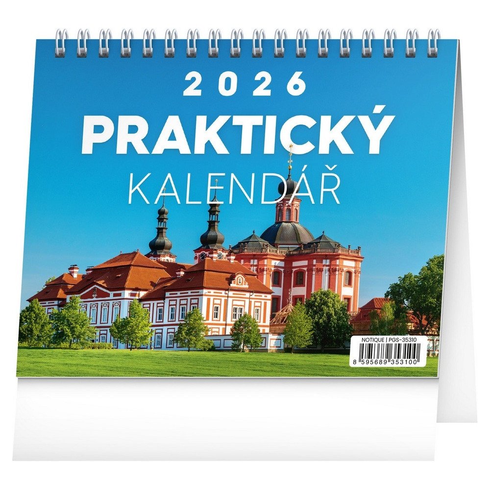 Kalendář 2026 stolní Praktický kalendář s citáty 165 x 13 cm