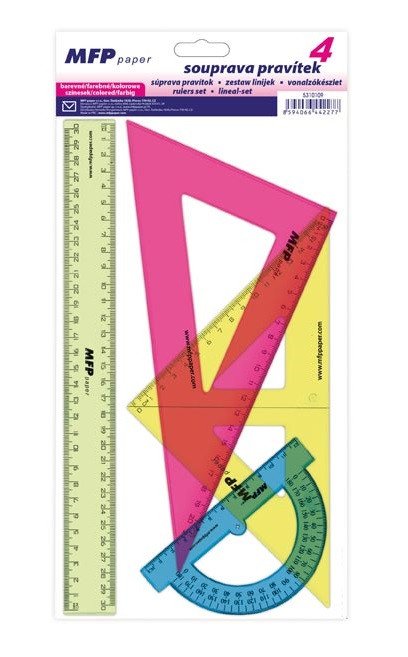 Set 4 ks rýsovacích potřeb COLOURS - mix barev