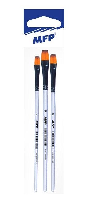 Štětec synthetic plochý - set 3 ks 8 10 12