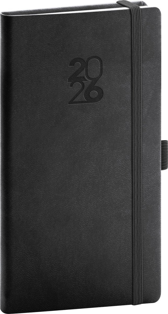 Diář 2026 Aprint Top - černý kapesní 9 x 155 cm