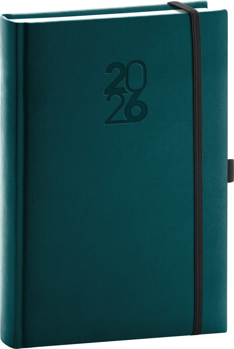 Diář 2026 Aprint Top - petrolejový denní 15 x 21 cm