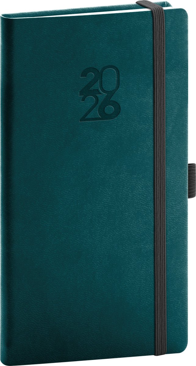 Diář 2026 Aprint Top - petrolejový kapesní 9 x 155 cm