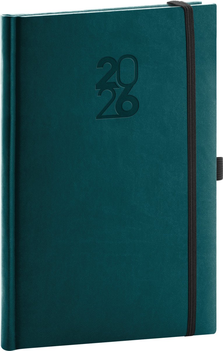 Diář 2026 Aprint Top - petrolejový týdenní 15 x 21 cm