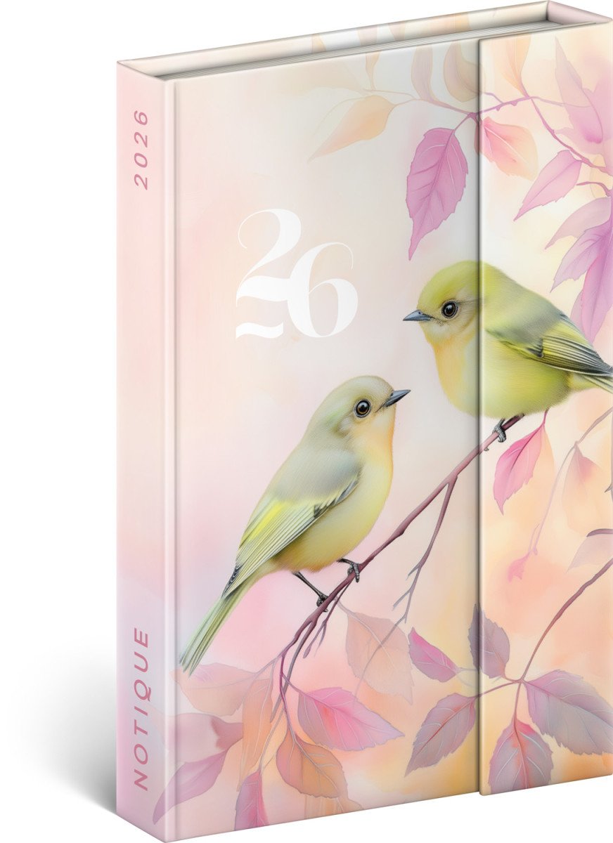 Diář 2026 Ptáčci - týdenní magnetický 11 x 16 cm