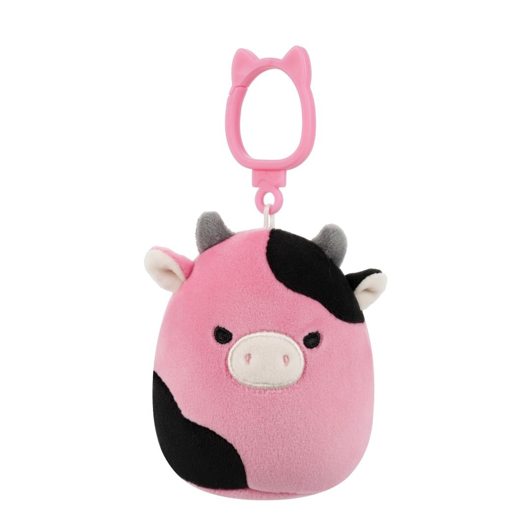 Squishmallows Klíčenka Černo růžová kráva - Pollyanna 9 cm