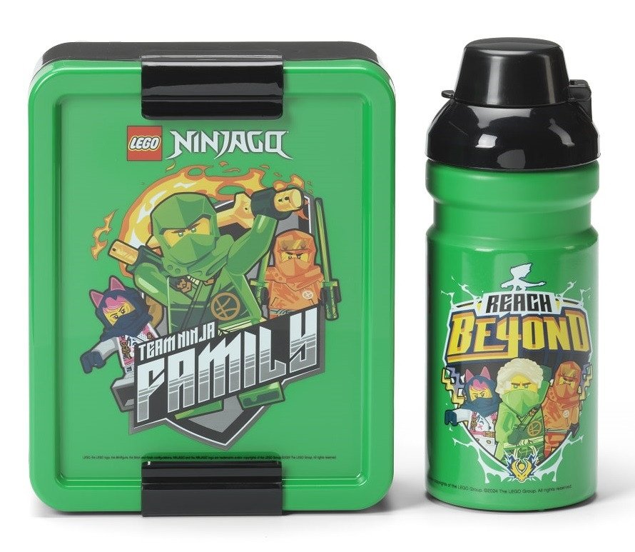 LEGO Ninjago svačinový set láhev a box - zelená