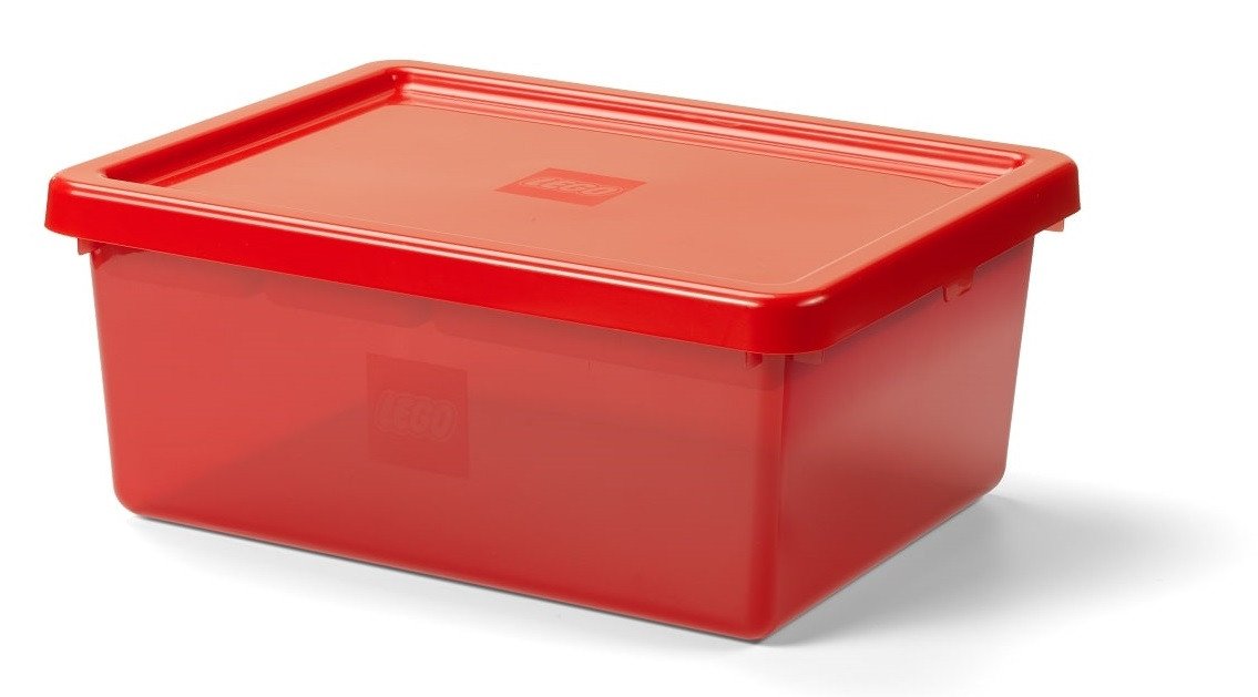 LEGO úložný box s organizérem - červená