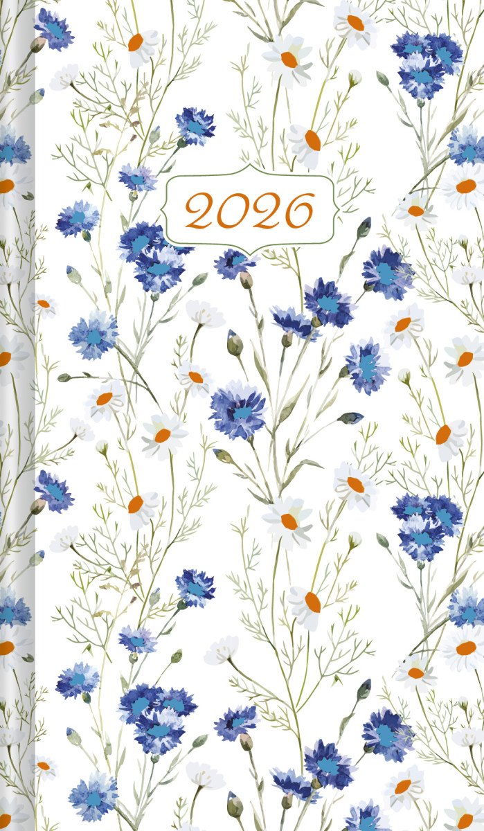 Kapesní diář 2026 - Chrpa A6