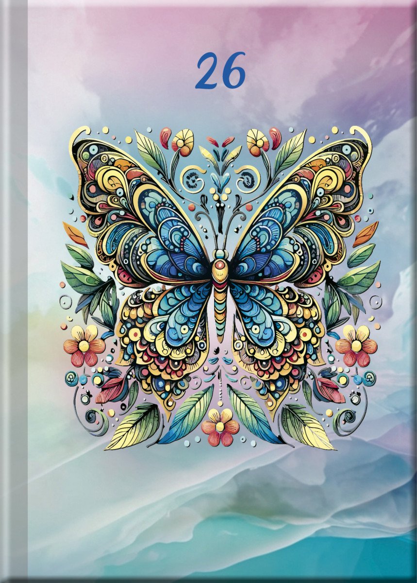 Praktik denní diář 2026 - Motýl