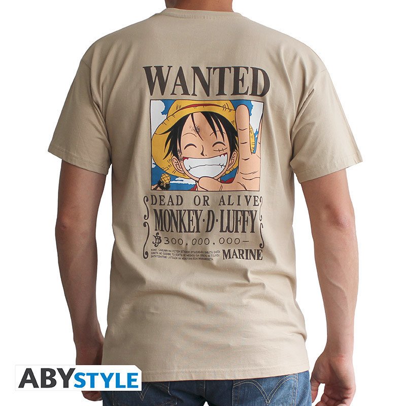 One Piece Tričko Wanted Luffy L