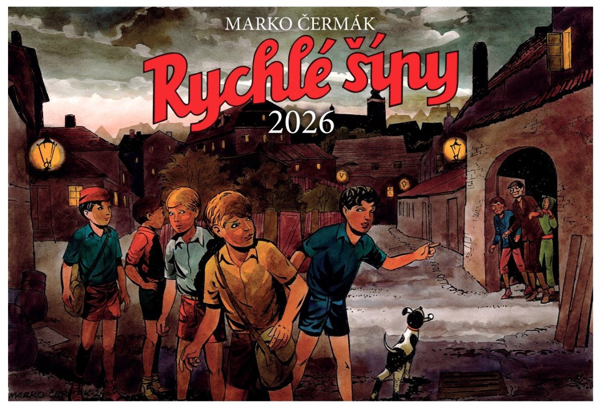 Kalendář 2026 Rychlé šípy - nástěnný