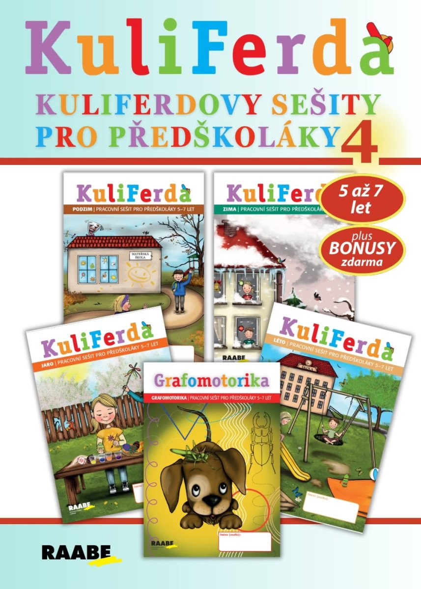 KuliFerda 5–7 let - SADA 5 pracovních sešitů č4