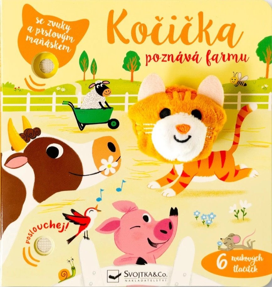 Kočička poznává farmu - se zvuky a prstovým maňáskem