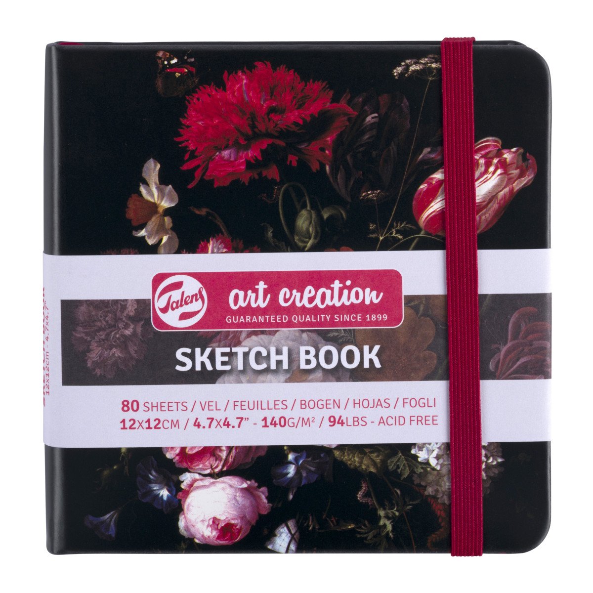 Skicák Art Creation v pevné vazbě Flowers 12x12 140g