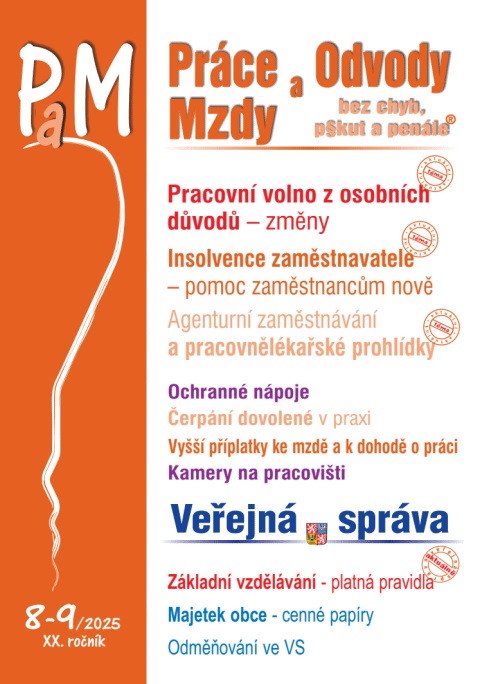 PaM 8-92025 Pracovní volno z osobních důvodů - změny