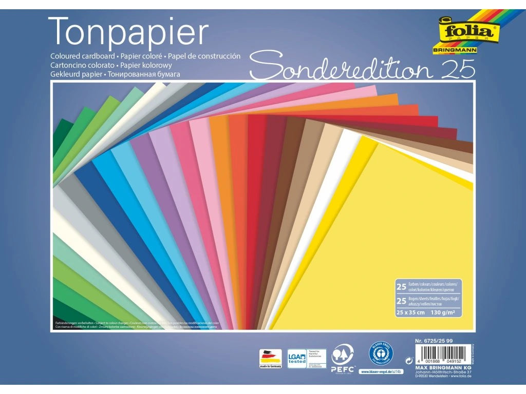 Tonpapier 25 ks 25x35 cm 130 g