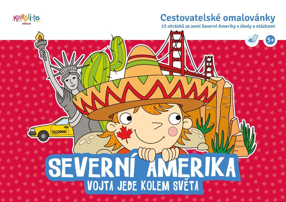 Severní Amerika - Vojta jede kolem světa - Cestovatelské omalovánky