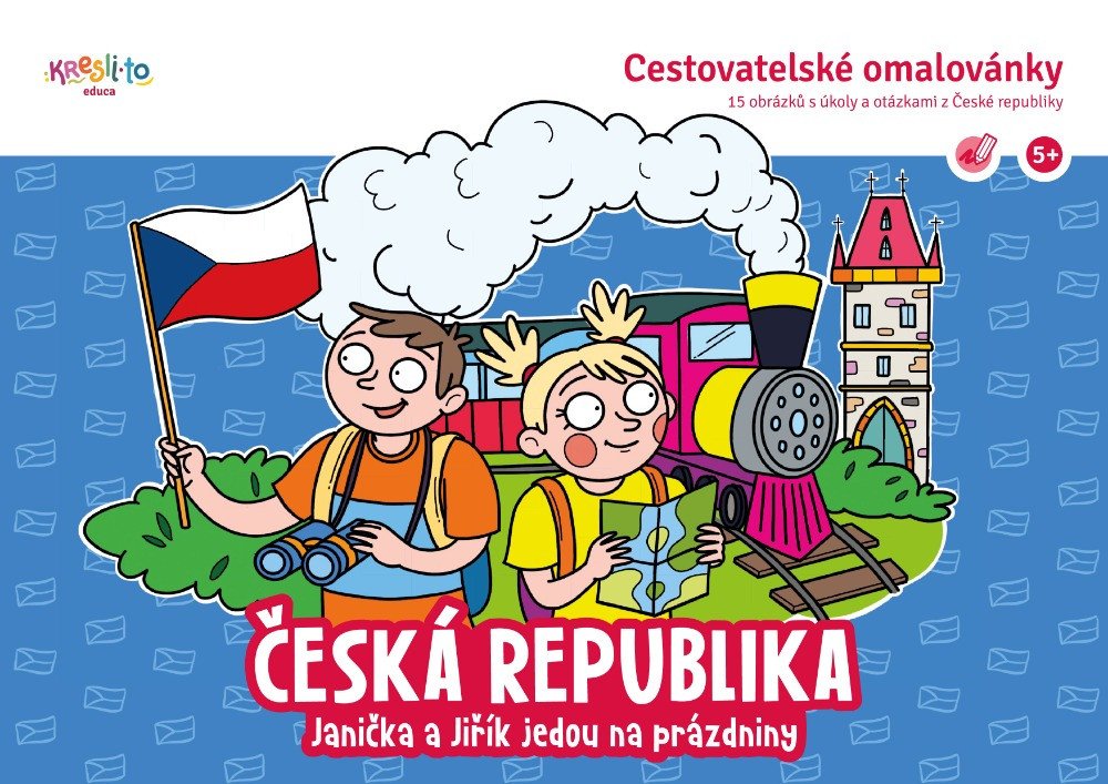 Česká republika - Janička a Jiřík jedou na prázdniny - Cestovatelské omalovánky